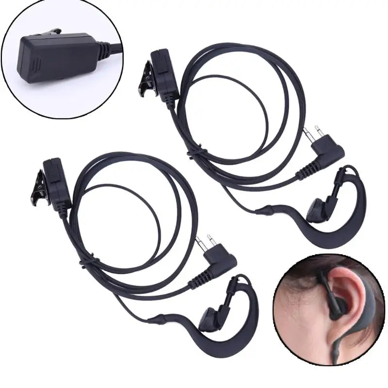 2Pcs 2-Pin Mic PTT Earpiece Headset for Motorola CB Radio CP88 CP040 CP100 for Motorola XTN XV AX Series Radio