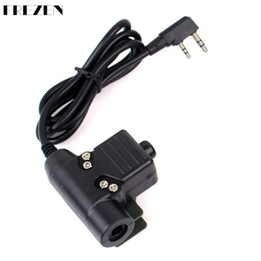 Tactical U94 PTT Cable Plug  Military Headset Adapter Z113  for Walkie Talkie Motorola Kenwood TYT F8 BAOFENG 5R Radio Hunting