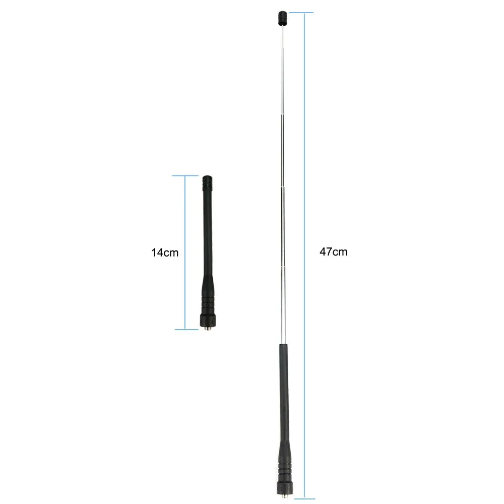 RETEVIS HA01 Telescopic SMA-F Antenna VHF/UHF 144/430Mhz for Kenwood Baofeng UV-5R/UV-82/888S H777/RT29/RT-5R Walkie Talkie