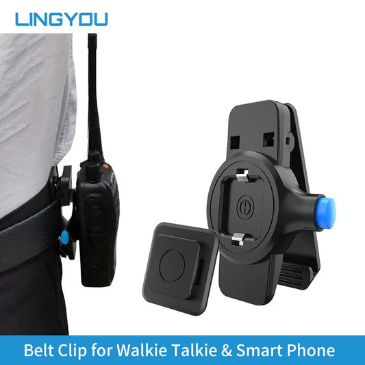 Portable Walkie Talkie Belt Clip Bracket Snap Closure Running Quick-release Waist Clip For Security Staff Patrol Duty