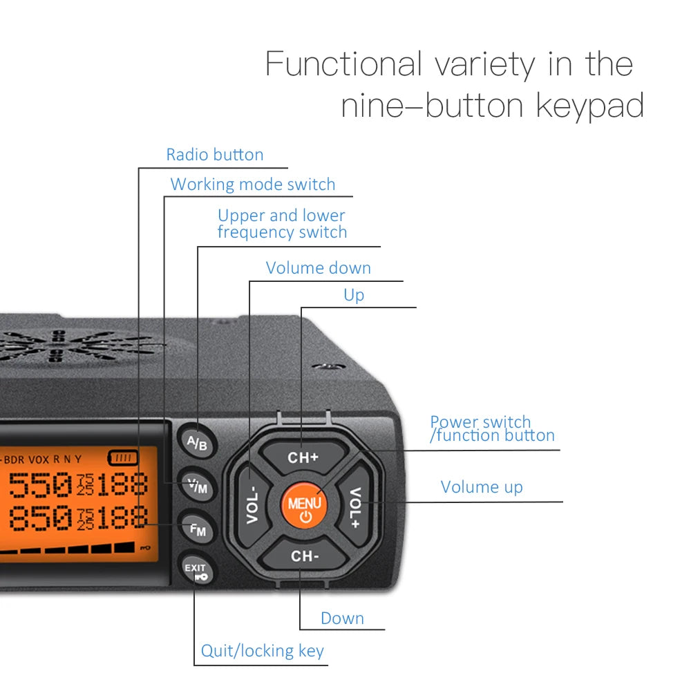 Zastone z218 VHF UHF Mini radio 25W Walkie Talkie car Two Way radio comunicador HF Transceiver