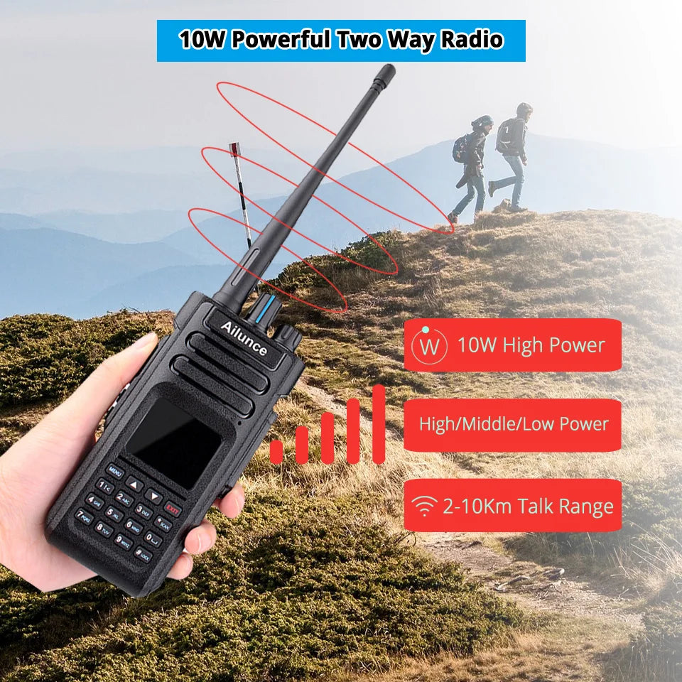 Ailunce HD1 DMR Digital Walkie Talkie Ham Radio Long Range Amateur Two-Way Radio Walkie-talkie GPS VHF UHF Dual Band Transceiver