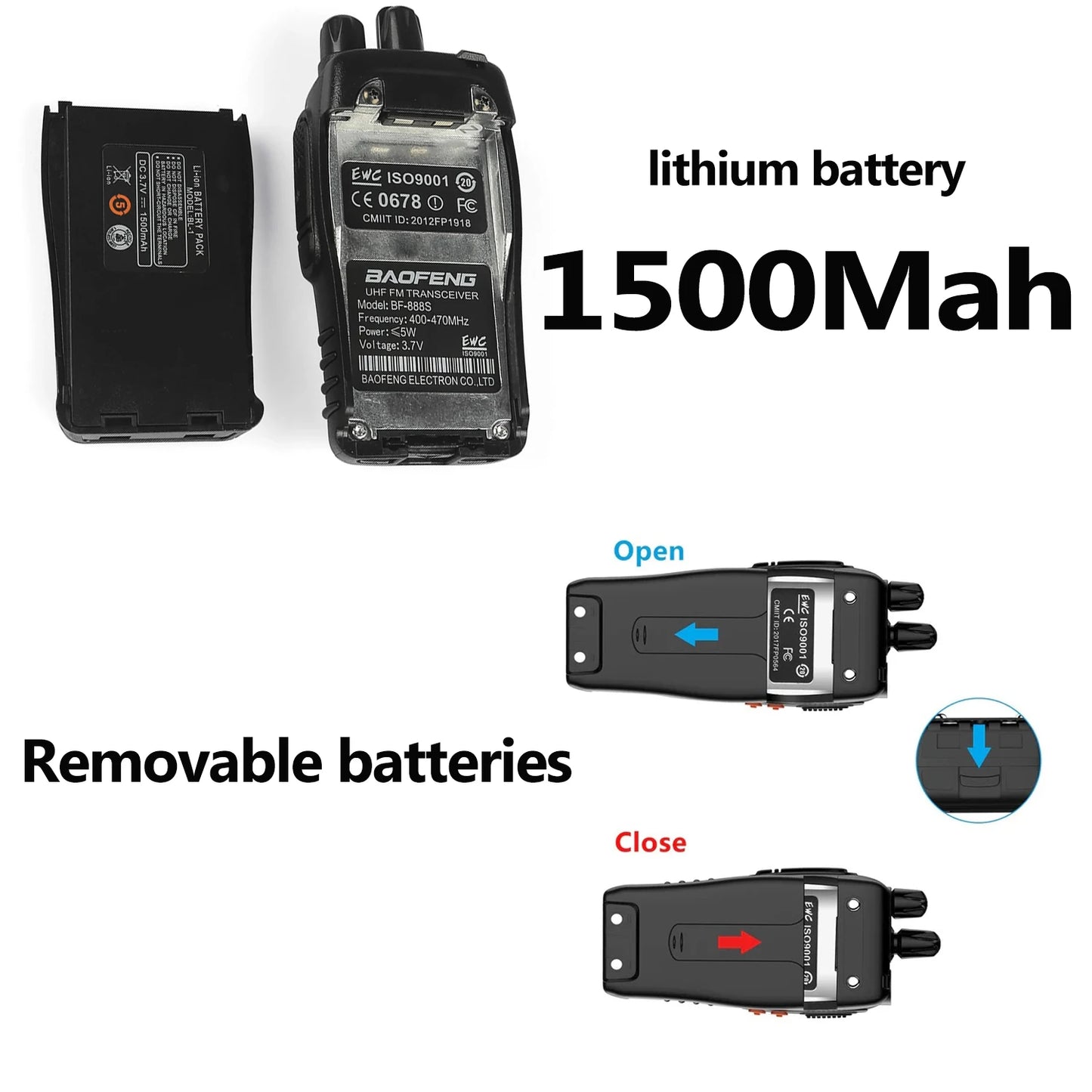 Self driving tour handheld baofeng walkie talkie BF 888 S 6 PCS or 3 pairs of long-distance two-way radios UFH 400-470MHZ