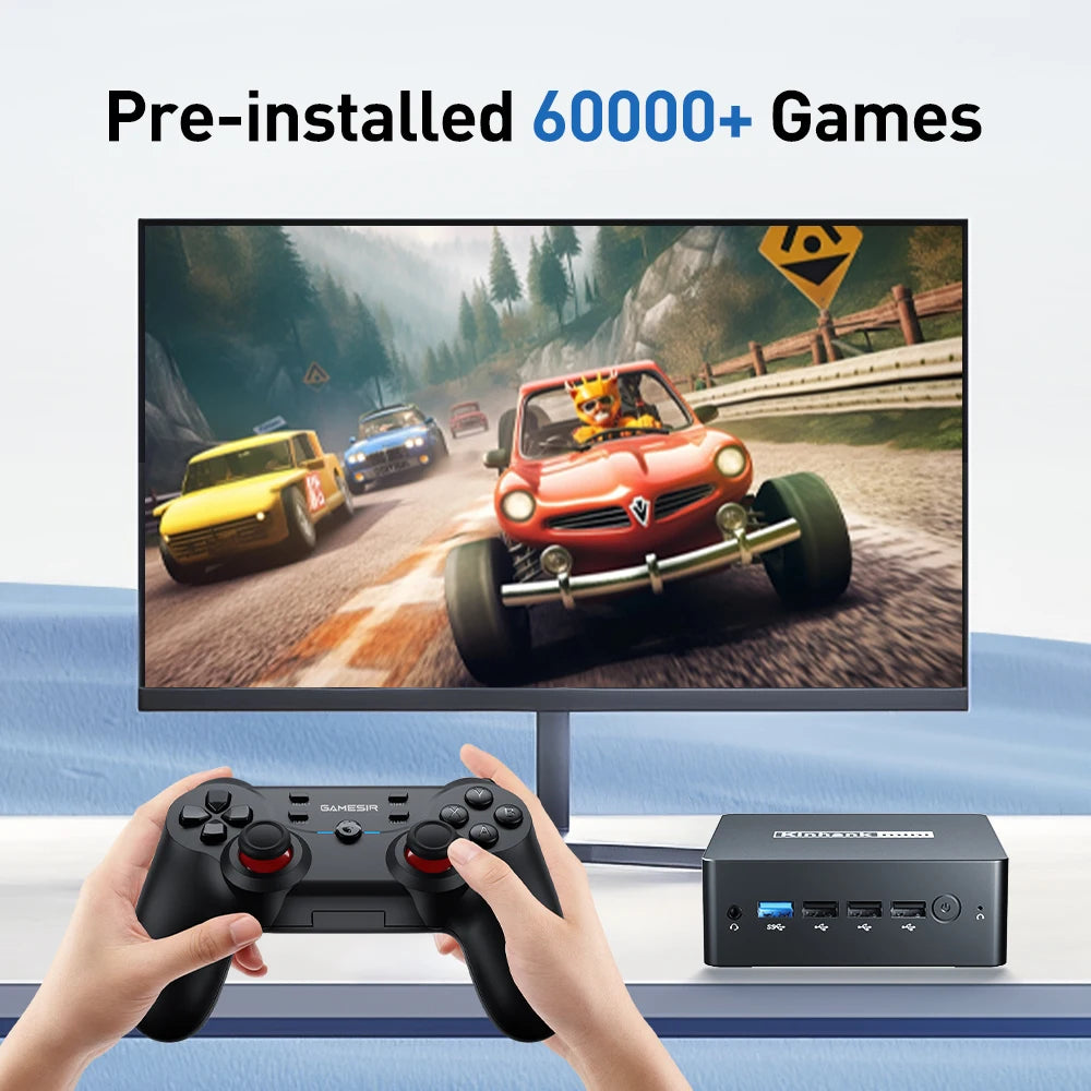 KINHANK Super Console MP100 8GB DDR5 Windows11 Video Game Console 60000+ games 70+Emulators, for SS/WII/GC/MAME/PS3/PS2/Arcade