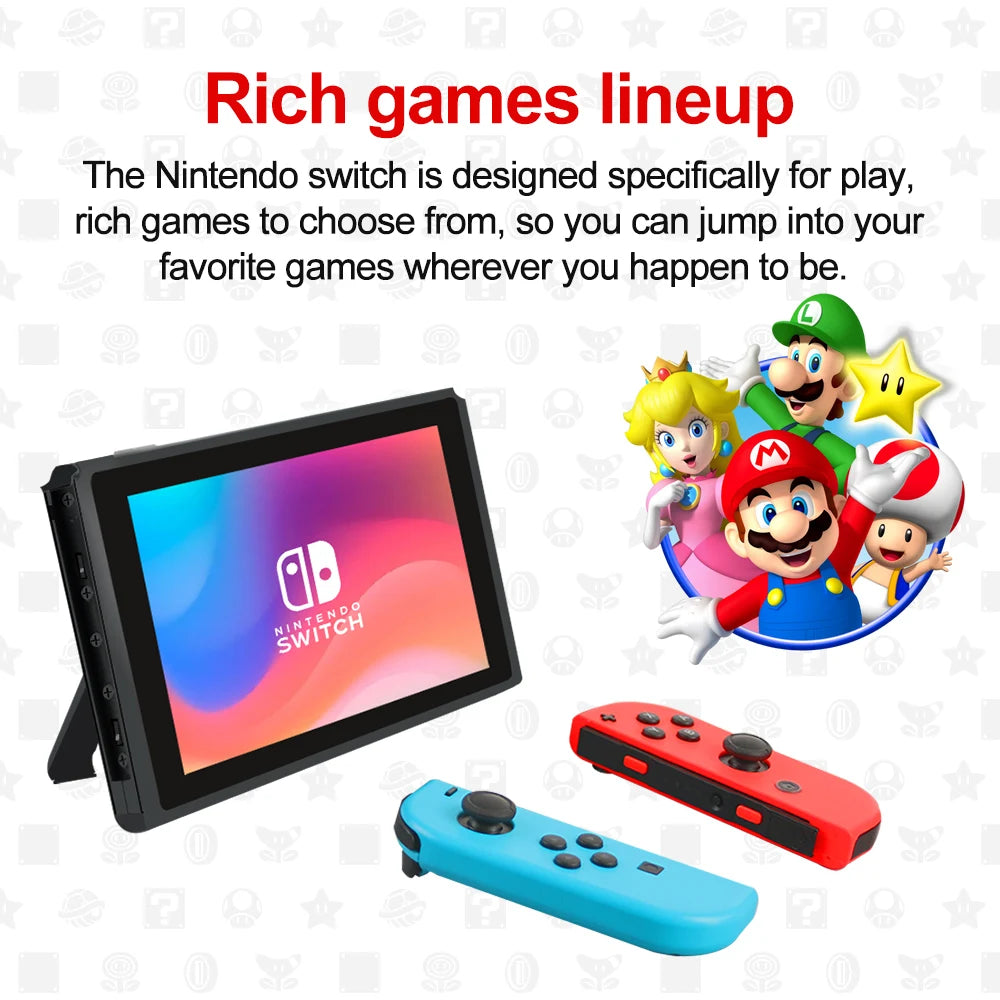 Nintendo Switch Mario Kart 8 Digital Game Console and Multiple Color Optional with 6.2 Inch LCD Screen 3 Game Modes