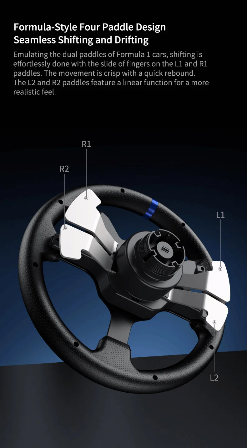 PXN V99 3.2Nm Force Feedback Racing Wheel Simulator Gaming Steering Wheel For PC Windows 7/8/10/11,PS4,Xbox One,Xbox Series X/S