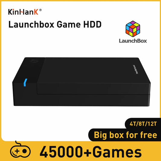 Launchbox Game Hard Drive Is Suitable For Windows Built-in 45000+ Games Suitable For 3D Games Game HDD with Big Box