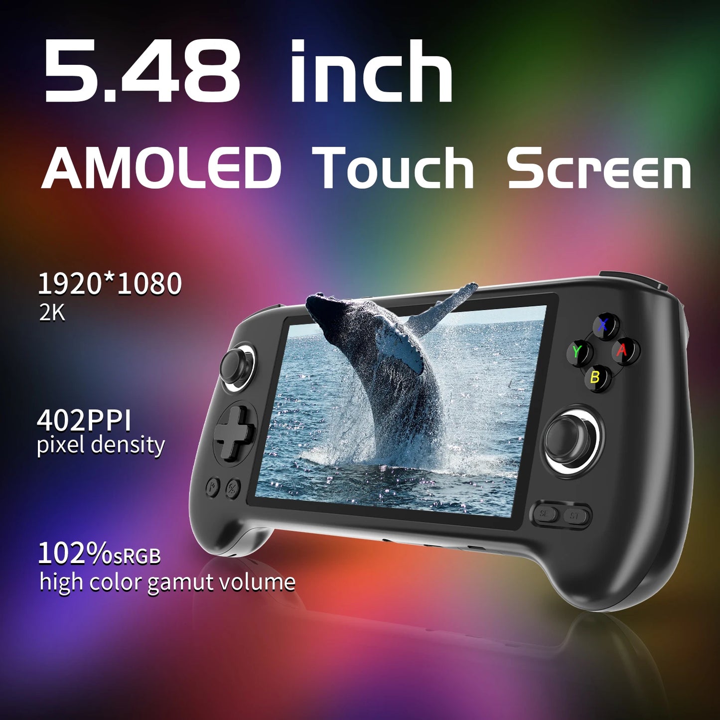 ANBERNIC RG556 Handheld Game Console 5.48-inch AMOLED Screen Android 13 Game Player 1080*1920 Resolution 8GB LPDDR4X 128G UFS2.2