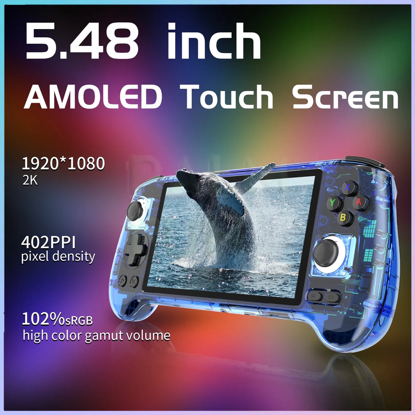 RG556 Handheld Game Console 1080*1920 Android 13 System RG 556 5.48 Inch AMOLED Screen 5500mAh WIFI BT5.0 Retro Video Players