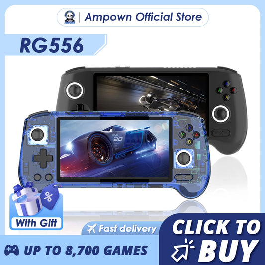 ANBERNIC RG556 Handheld Game Console 5.48'' AMOLED Screen Android System 5500mAH Battery Bluetooth5.0 Portable Video Game Player