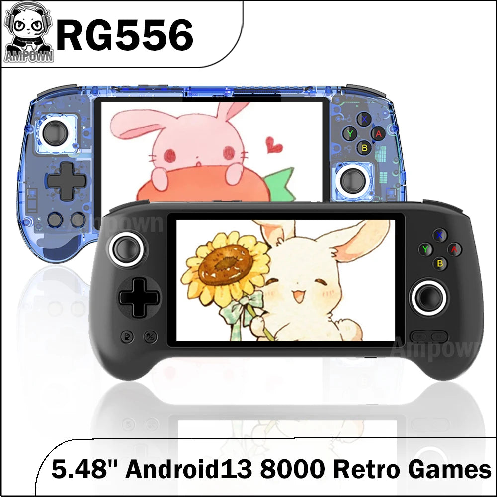 ANBERNIC RG556 5.48'' AMOLED Screen Android13 Portable Video Game Consoles 8GB LPDDR4X 5500mAh Handheld Game Players 8000+ Games